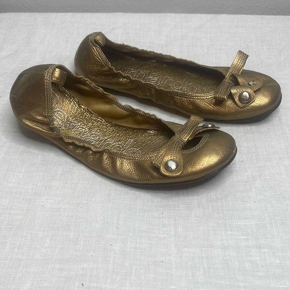 Bernardo Bronze Metalic Ballet Flats